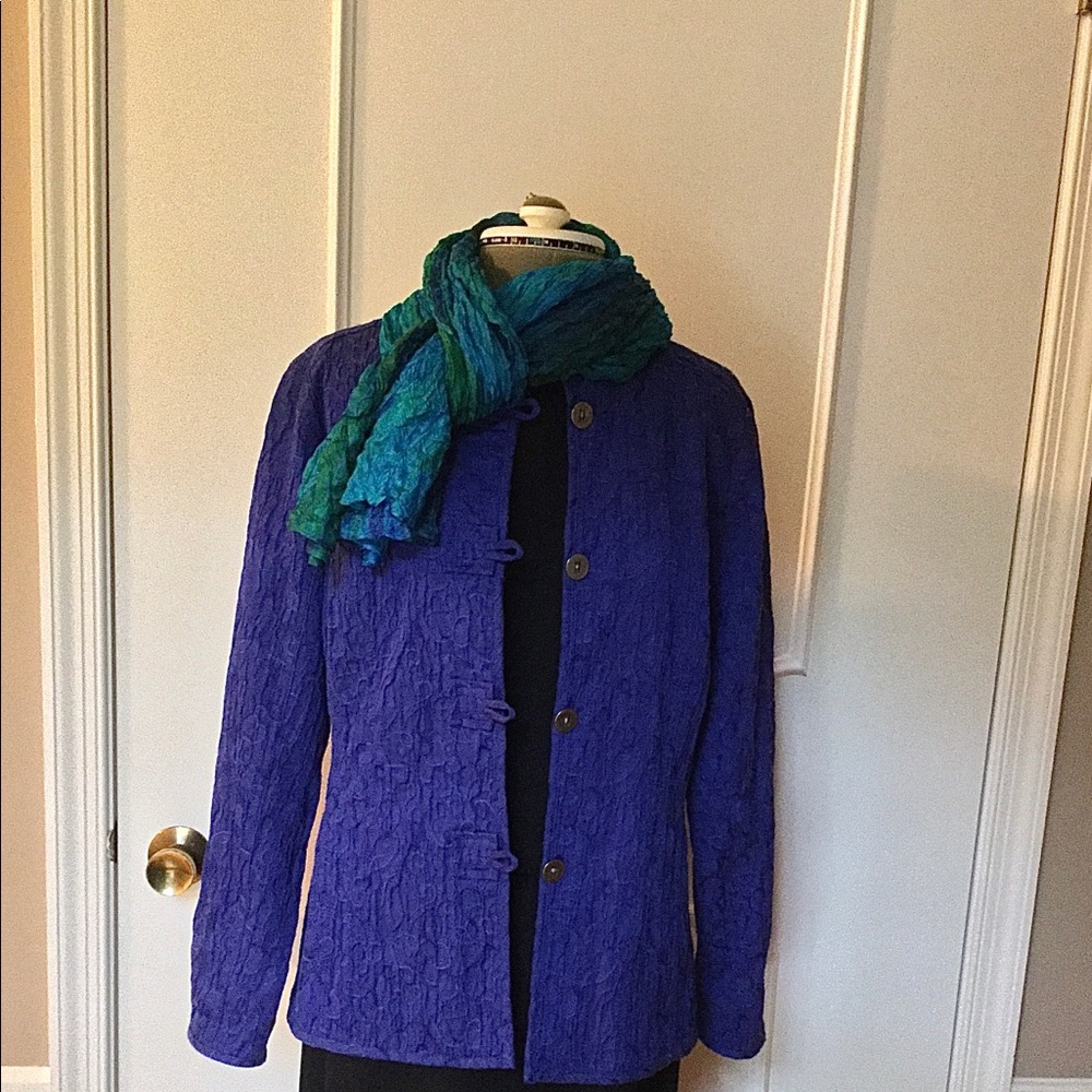 Chico’s dark periwinkle purple jacket